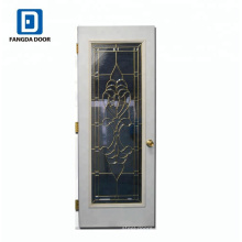 Porta de vidro de luxo com dobradiças de porta de latão